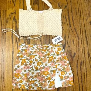 12th Tribe floral mini skirt, size medium